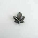 ジョージジェンセン GEORG JENSEN *ブラックブルーリーフブローチ*葉植物ピンバッジアクセサリー小物(ac84-2504-37)【80E52】