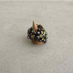 セルジュトラヴァル SERGE THORAVAL *RING Maille マイユ編み目リング グリーン*緑黄色イエロー指輪チェーンビジュー1221【62L12】