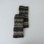 // Highland 2000 HIGHLAND 2000 * шерсть вязаный гетры для рук * утеплитель чай цвет Brown узор плетеный шерсть (ac85-2310-52)[80K32]