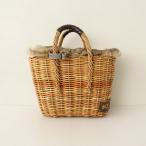 ショッピングカゴ 【定価6.8万】エバゴス ebagos *定番トート*かばんカゴバッグ手提げブライドルレザー×紅籐1225(ba10-2512-51)【30A62】