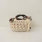 ショッピングかご エバゴス ebagos *紅籐×レース編みバスケット*かばんかごバッグ手提げ1125(ba7-2511-42)【03K52】