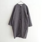ススリ susuri *ノーカラーヘリンボーンコート*1アウター毛ウールジャケットシングル(jk1-2510-207)【11K52】