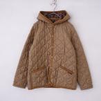 ラベンハム LAVENHAM *キルティングジャケット*38フーデッド中綿アウターコートブラウン茶ブルゾン(jk1-2601-343)【71B62】
