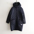 アーメン ARMEN *リバーシブルキルティングロングコート*1フードジャケット中綿アウターネイビーブラック(jk1-2601-481)【52B62】