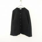 ショッピングARMEN アーメン ARMEN *ノーカラーコットンキルティングジャケット*1綿ストレッチブラックスナップボタン羽織り(jk2-2403-205)【60D42】