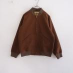 リムホームスター lim home stir*コットンリブブルゾンジャケット*01ブラウン裏地付きジップアップポケット(jk2-2601-421)【21B62】