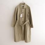 //【美品/定価7.1万】アーメン ARMEN *ステンカラーコート*3綿ツイルベージュベルト付き羽織アウター上着(jk25-2402-287)【31C42】