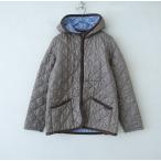 ラベンハム LAVENHAM *フード付キルティングジャケット*38/50中綿ブラウン系コート羽織アウター上着(jk25-2509-317)【21J52】