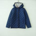 ショッピングラベンハム ラベンハム×リバティ LAVENHAM×LIBERTY *memories of rain フード付キルティングジャケット*36/48中綿紺(jk25-2510-56)【72J52】