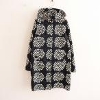 Marimekko marimekko *LEIKKO puketti плащ *XS чёрный черный с капюшоном . цветок цветочный принт pketi Kappa (jk33-2404-264)[90E42]