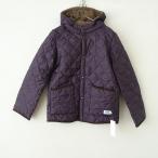 【美品】アーメン ARMEN *フード付きキルトリバーシブルジャケット*0パープルブラウンフリース(jk33-2409-623)【32J42】