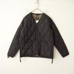 ショッピングタイ 【ユニセックス/定価1.1万】タイオン TAION *ミリタリーVネックジップダウンジャケット*M黒ブラック(jk33-2510-714)【10L52】
