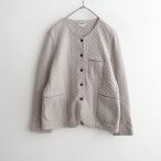 ショッピングアーメン アーメン ARMEN *ノーカラーコットンキルティングジャケット*1ライトグレージュキルトアウター(jk33-2511-602)【03L52】