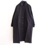 ショッピングエヴァ 【染/定価4.2万】エヴァムエヴァ evam eva *cotton tailored coat テーラードコート*1綿黒ロング羽織上着(jk34-2512-1)【52A62】