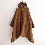 【定価3.9万】アーメン ARMEN*モールスキンポンチョ*1フードジャケット幅広ワイドコットンブラウンアウター(jk4-2302-6)【51B32】