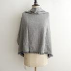 [ обычная цена 2.9 десять тысяч ]te. tango DU TANGO * твид пончо F* перо ткань внешний (jk85-2511-7)[50L52]