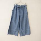 アーメン ARMEN *コットンシャンブレーイージーパンツ*2ボトムス綿ワイドウエストゴムベルト付き0822(1-2208-293)【32I22】