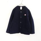 ダントン DANTON *ウールモッサノーカラージャケット*36ネイビー縮絨起毛厚手シングルパッチポケット羽織り(mjk2-2512-65)【03L52】
