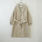 ショッピングアーメン アーメン ARMEN *テーラーカラーコート*1コットン綿ツイルベージュロング羽織アウター上着紐付き(mjk25-2507-596)【71H52】