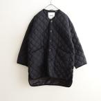 ショッピングキルト 【2023AW/定価3.6万】ジムフレックス Gymphlex *ダイヤキルトダウンVネックカラーレスコート*12ブラック(mjk27-2511-43)【60L52】