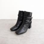 【定価1万】あしながおじさん *防滑 スクエアヒールアップブーツ 23.5/23.5*黒チャンキーヒール0525(sh10-2505-6)【13E52】