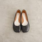 【美品】メゾンマルジェラ Maison Margiela*タビバレリーナフラットシューズ37/23.5*皮革黒Martin Margiela(sh10-2509-96)【41J52】