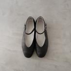 Yahoo! Yahoo!ショッピング(ヤフー ショッピング)アールユー×ヴィエイユ R.U.×VIEILLE *Cinquante レザーストラップシューズ 22.5*黒ブラック皮革靴フラットパンプス1121【12L12】