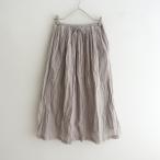 【定価1.6万】アーメン ARMEN*後染めユーティリティイージーギャザースカート*2コットンガーゼ楊柳シワ加工(sk2-2302-185)【52B32】