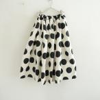 ショッピングsk2 タオ コムデギャルソン TAO COMME des GARCONS *ビッグドットプリントボリュームギャザースカート*M生成×黒(sk2-2503-623)【62D52】