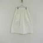 ショッピングsk2 【定価2.4万】ホームスパン homspun *ダブルポケットコーデュロイギャザースカート*Sオフホワイト腰ゴム綿(sk2-2504-247)【80E52】