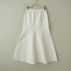 【2024/定価3.7万】ドゥーズィエムクラス ミューズ  Deuxieme classe MUSE *スムースフレアスカート*36シロ(sk2-2508-8)【82H52】