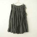 ショッピングsk2 【定価3.7万】ガサグルー GASA grue *ミサへ出かける準備ロングタックスカート*Fリネンリボン腰紐(sk2-2511-198)【80L52】