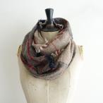 nmenume * альпака . проверка бахрома шарф снуд * палантин muffler шаль темно-синий Brown (st33-2308-992)[20J32]