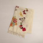 ショッピングムチャチャ あちゃちゅむムチャチャ AHCAHCUM.muchacha *花柄ストール*ライトベージュショール大判1025(st7-2510-269)【32K52】