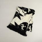 あちゃちゅむムチャチャ AHCAHCUM.muchacha *うさぎストール*ショールオフ白×黒1025(st7-2510-270)【32K52】