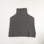 [ не использовался / обычная цена 1.3 десять тысяч ]evamevaevam eva * альпака шерсть шарф снуд * шерсть . серый вязаный с высоким воротником 1125(st7-2511-79)[20L52]