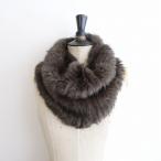 //ivu Salomon YVES SALOMON * мех кролика шарф снуд * серый Brown muffler защита горла "neck warmer" (st84-2310-100)[11K32]