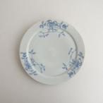 稲村真耶 *花文リム7寸皿*食器お皿キッチン作家【陶器】(wa23-2512-7)【70B62】