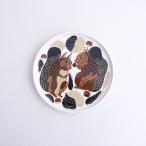 ショッピングマリメッコ マリメッコ marimekko *Kurre プレート 20cm*お皿食器ホワイトブラウンリス【陶器】(wa5-2601-131)【82B62】