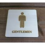 【クリックポスト対応】木製サインプレート◆メッセージプレート◆GENTLEMEN◆男性専用◆ハンドメイド◆