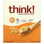 【並行輸入品】ThinkThin シンクシン ハイプロテインバー クリーミーピーナッツバター 10本セット High Protein Bar, Creamy Peanut Butter