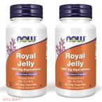 [ параллель импортные товары ][2 шт. комплект ]NOW Foods Royal Jelly 60 Capsules 1500 mg /nauf-z пчелиное маточное молочко 1500mg 60 шарик #2565beji Capsule 