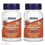 [ параллель импортные товары ][2 шт. комплект ]NOW Foods Vitamin D-3 (2000IU) 240 sgels #0377nauf-z витамин D3 2000IU 240 soft Capsule 