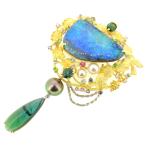 落合 朋子 ボルダーオパール ペンダント ブローチ K18イエローゴールド TOMOKO OCHIAI  マルチカラー レディース 中古 (飯能本店)/DH57576