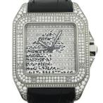 CARTIER カルティエ サントス 100 LM ※ アフターダイヤモンド W20073X8 (2 ...