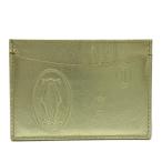 [10/15 до! заем 48 раз нет банковский процент ][. талант головной офис ]CARTIER Cartier happy день рождения L3000791 футляр для карточек кожа Gold женский DH71034