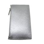 [10/15 до! заем 48 раз нет банковский процент ][. талант головной офис ]CELINE Celine монета карта держатель футляр для карточек кожа серебряный женский * мужской DH72024