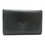 [10/15 до! заем 48 раз нет банковский процент ][. талант головной офис ]PRADA Prada футляр для карточек кожа NERO( Nero / черный ) женский DH72326