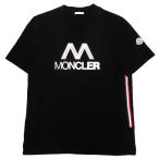 ショッピングMONCLER ［飯能本店］MONCLER モンクレール Black Logo Tシャツ #M 8C00038 半袖シャツ コットン ブラック/ホワイト メンズ DH78616