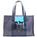 ［銀座店］GOYARD ゴヤール ヴィレット MM トートバッグ コーティングキャンバス ネイビー系 レディース・メンズ DH80359